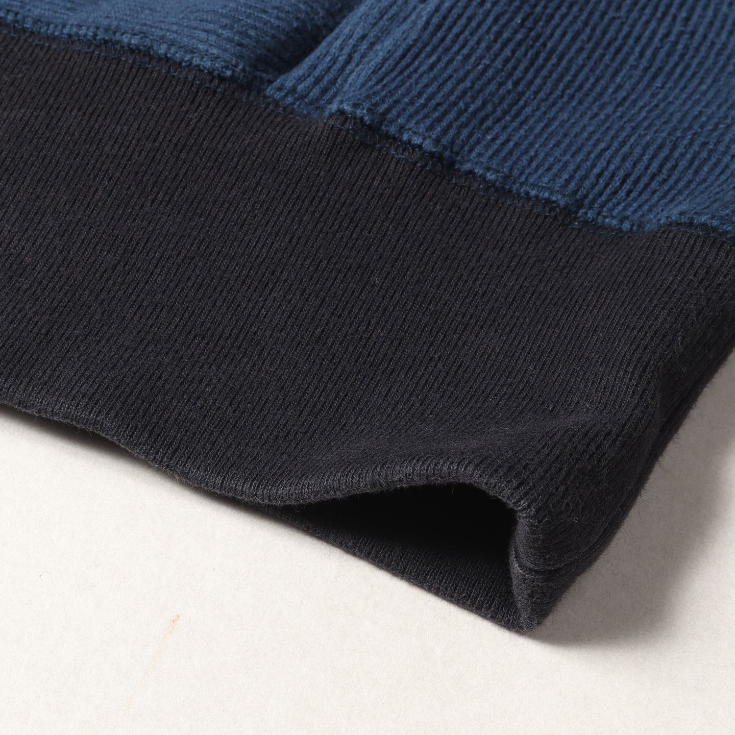 希少 コムデギャルソンオム リブ編みパッチワーククルーネックスウェット S COMME des GARCONS コムデギャルソン スウェット リブ編み