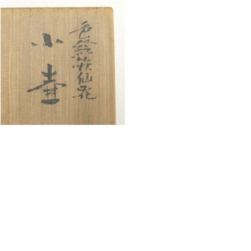 九谷焼 三代 三ツ井為吉（詠一）造 色絵鉄仙花小壷（共箱） 壺