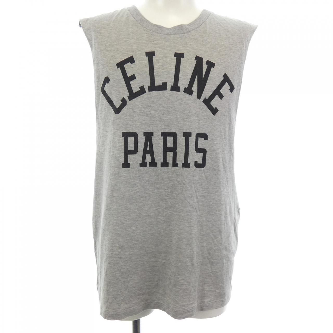 CELINE ブラック ワンショルダー タンクトップ ブラック（黒）系