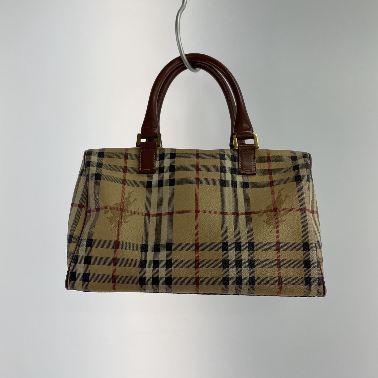 バーバリー ロンドン ボストンバッグ チェック柄 2way ブラウン バーバリー ロンドン ボストンバッグ チェック柄 2way ブラウン