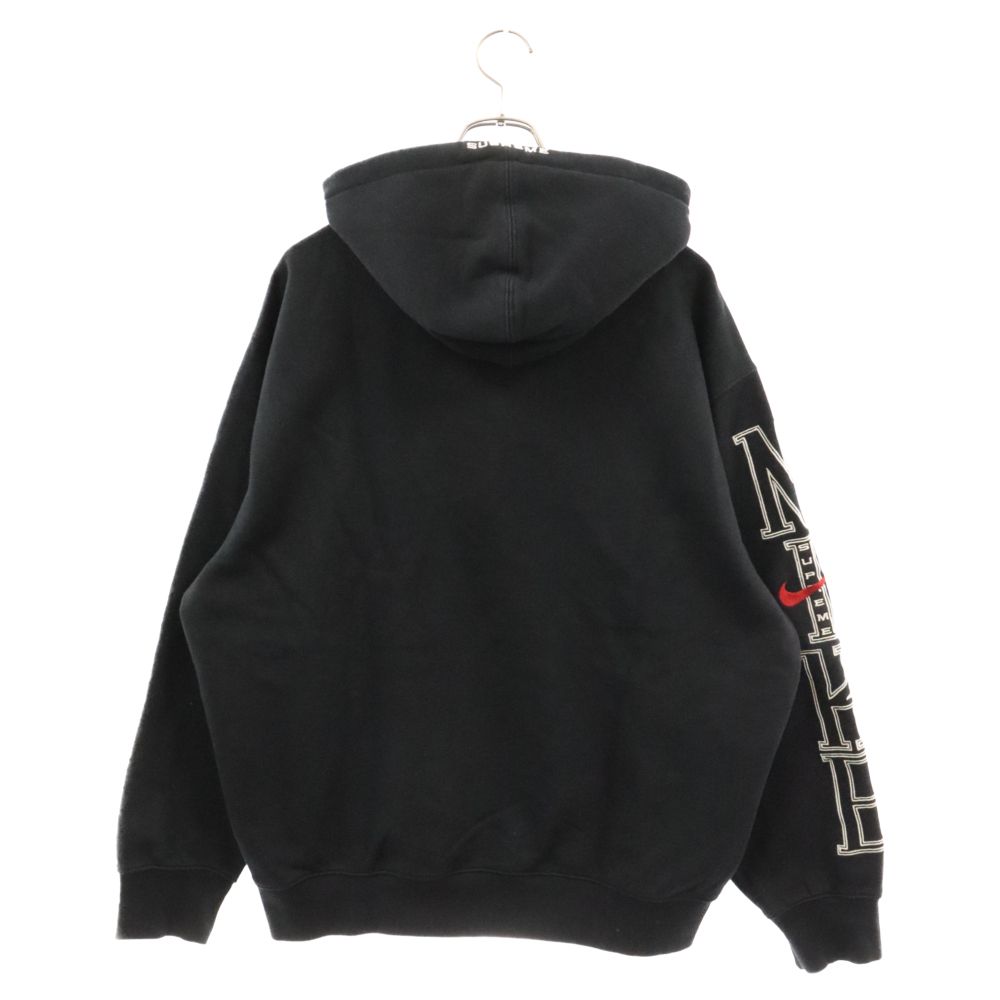 SUPREME (シュプリーム) ×NIKE 24SS Hooded Sweatshirt ナイキ フーデッド スウェットシャツ 袖ロゴ刺繍 スウェットパーカー  FQ0759-010 ブラック - メルカリ