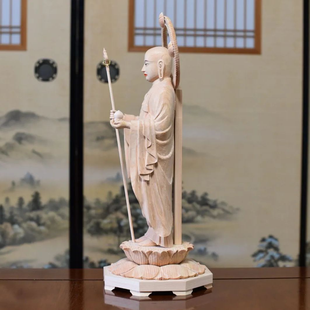 福禄寿 一刀彫 岳峰作 彫刻 昭和 当時物 福禄寿 一刀彫 岳峰作 彫刻