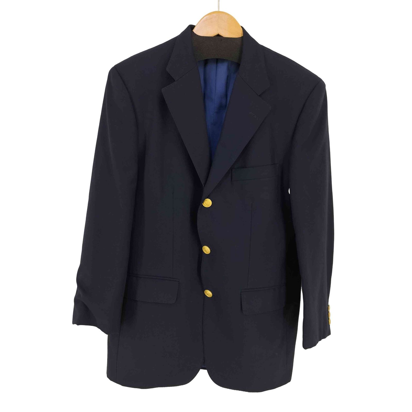 ビームスエフ BEAMS F 段返り 金ボタン 紺ブレ テーラードジャケット