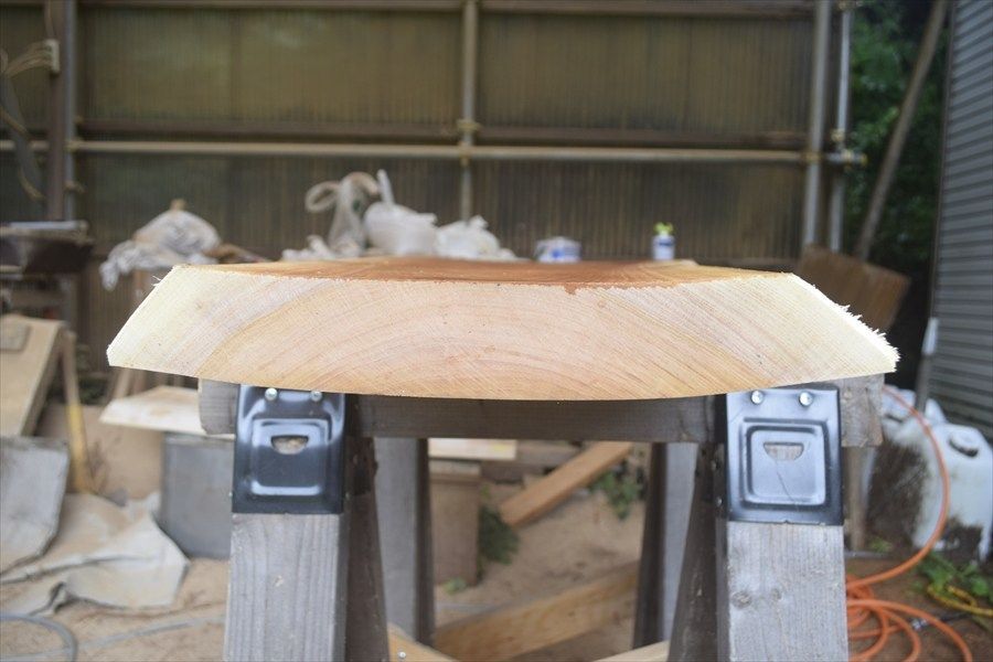 アウトレット ケヤキ(欅)の一枚板 長さ約105cm 幅約35～43cm 厚