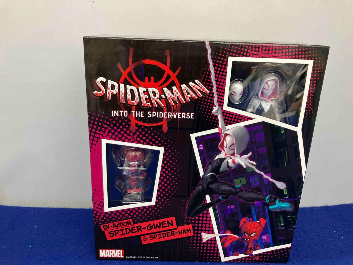 【開封品】千値練 スパイダーグウェン& ハム SPIDER VERSE 千値練 スパイダｰ・グウェン&スパイダｰ・ハム アクションフィギュア