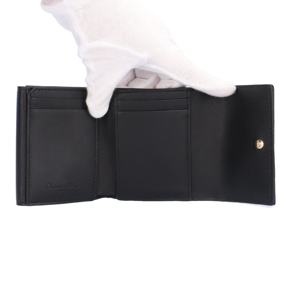 クリスチャンディオール ロータスウォレット カナージュ 三つ折り財布 レザー S0181ONMJ-M900 レディース Christian Dior