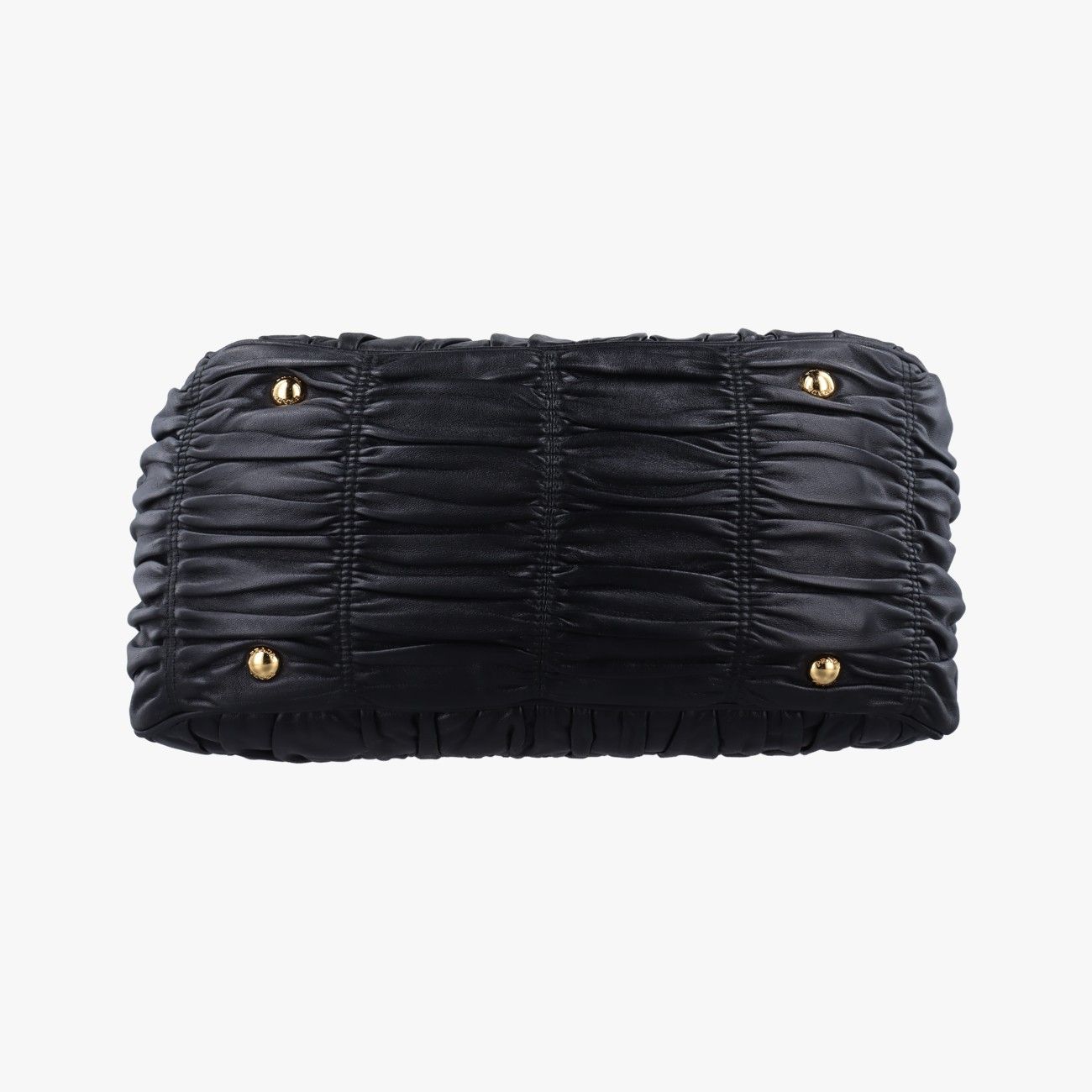 PRADA ブラック ギャザー バッグ PRADA プラダ ギャザー ハンドバッグ トートバッグ 2WAY