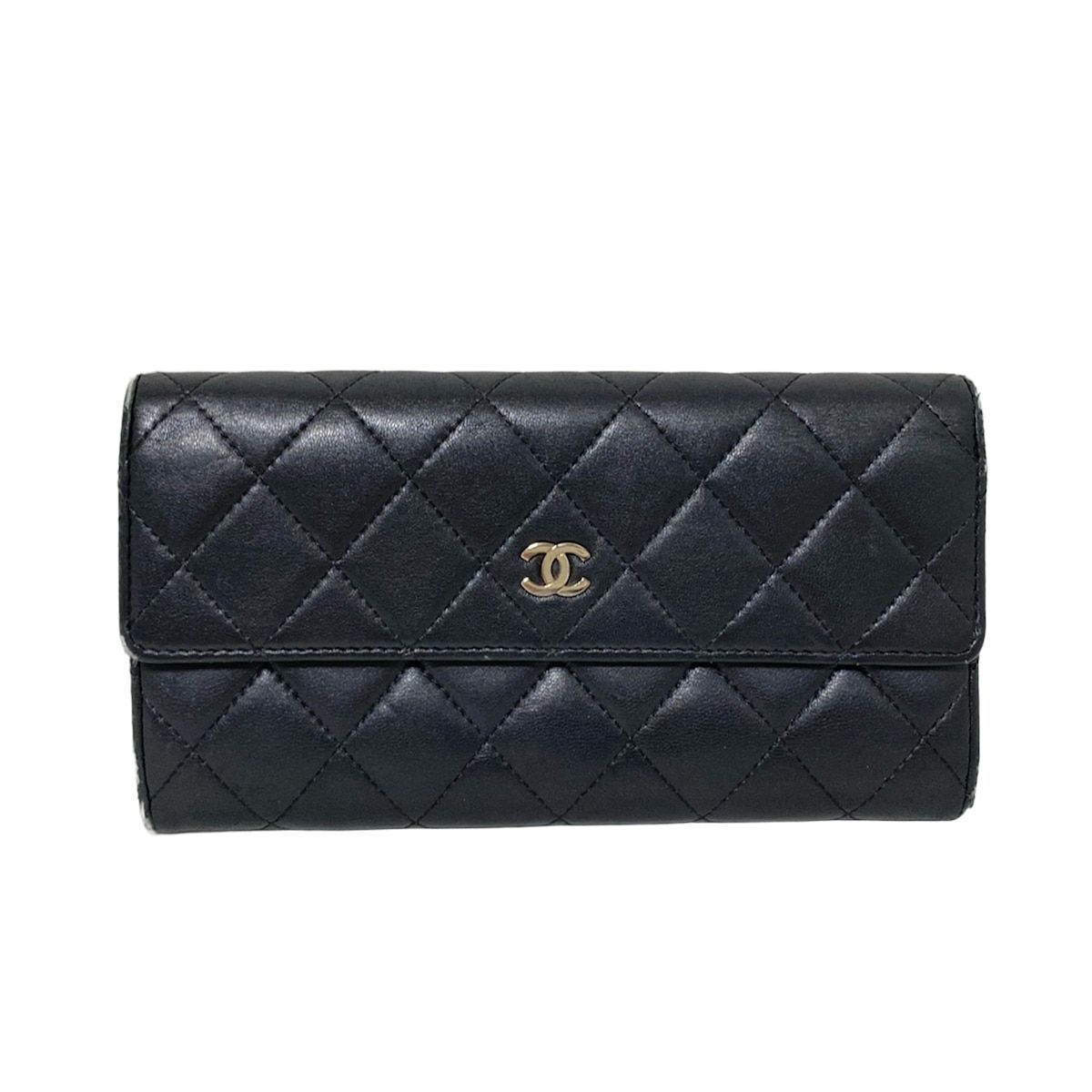 【美品】CHANEL シャネル マトラッセ　黒 長財布 楽天市場】【未使用品】 シャネル 長財布 ロングフラップ
