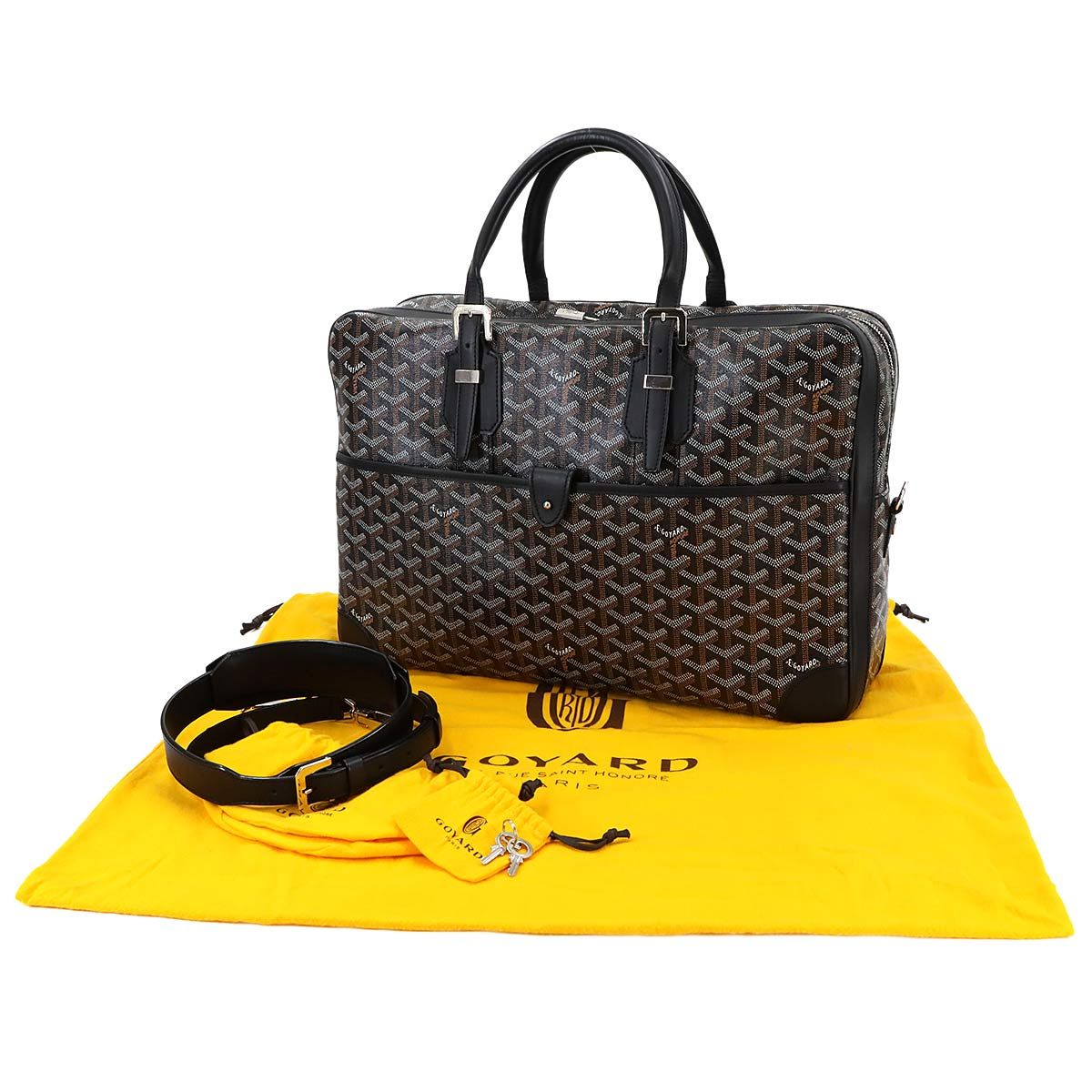 rikikazuGOYARD ゴヤール アンバサードMM ブラック GOYARD（ゴヤール）アンバサードMM ビジネスバッグ ブラック ゴヤール