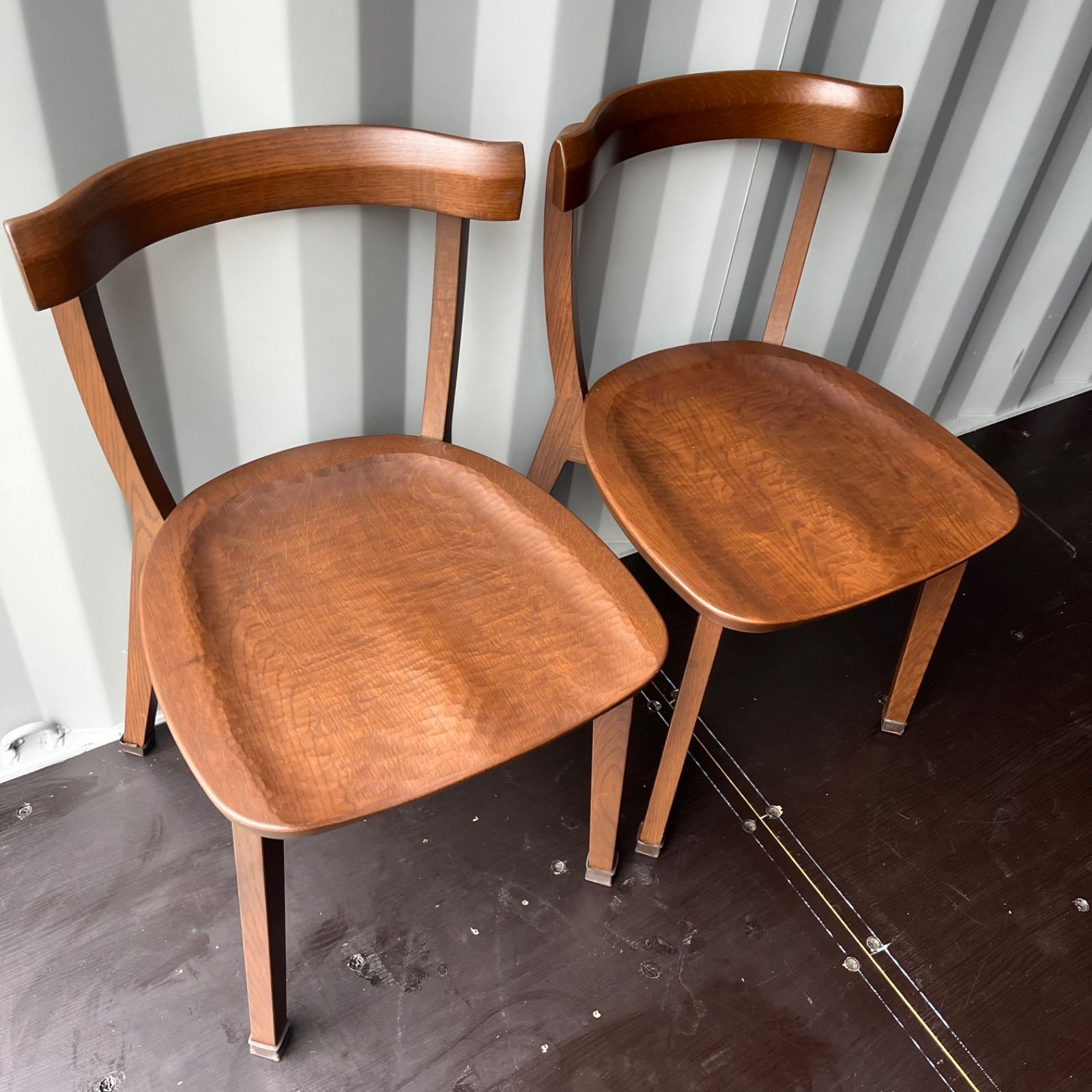 展示品　葉山ガーデン　ナラ材　無垢材　ダイニングチェア　和モダン　6脚セット 展示品 葉山ガーデン ナラ材 無垢材 ダイニングチェア 和モダン