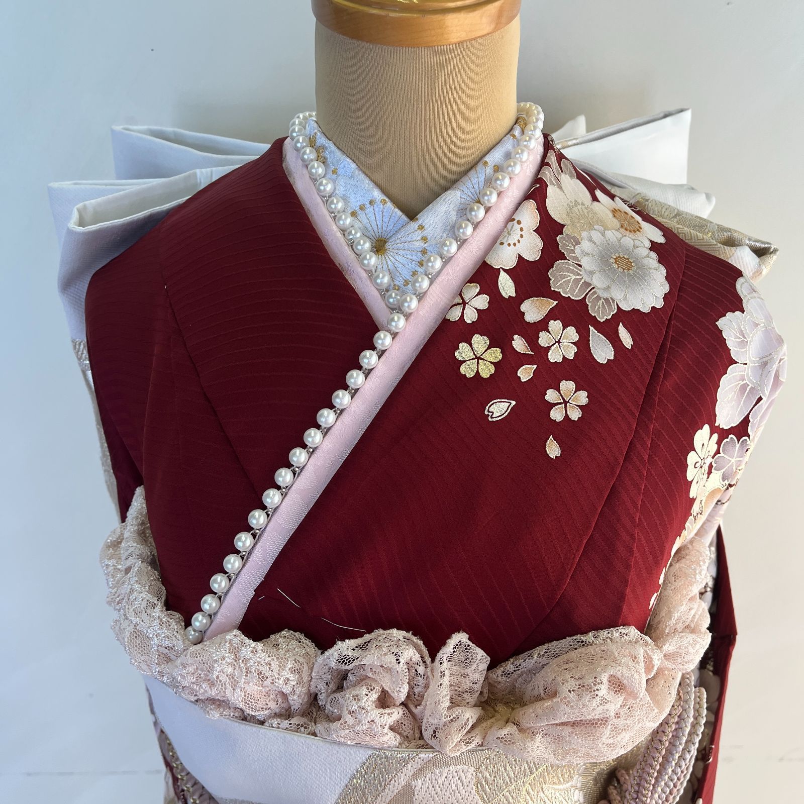 大特価】ボルドー 深い 赤 豪華 振袖 新品 新作 成人式 フル