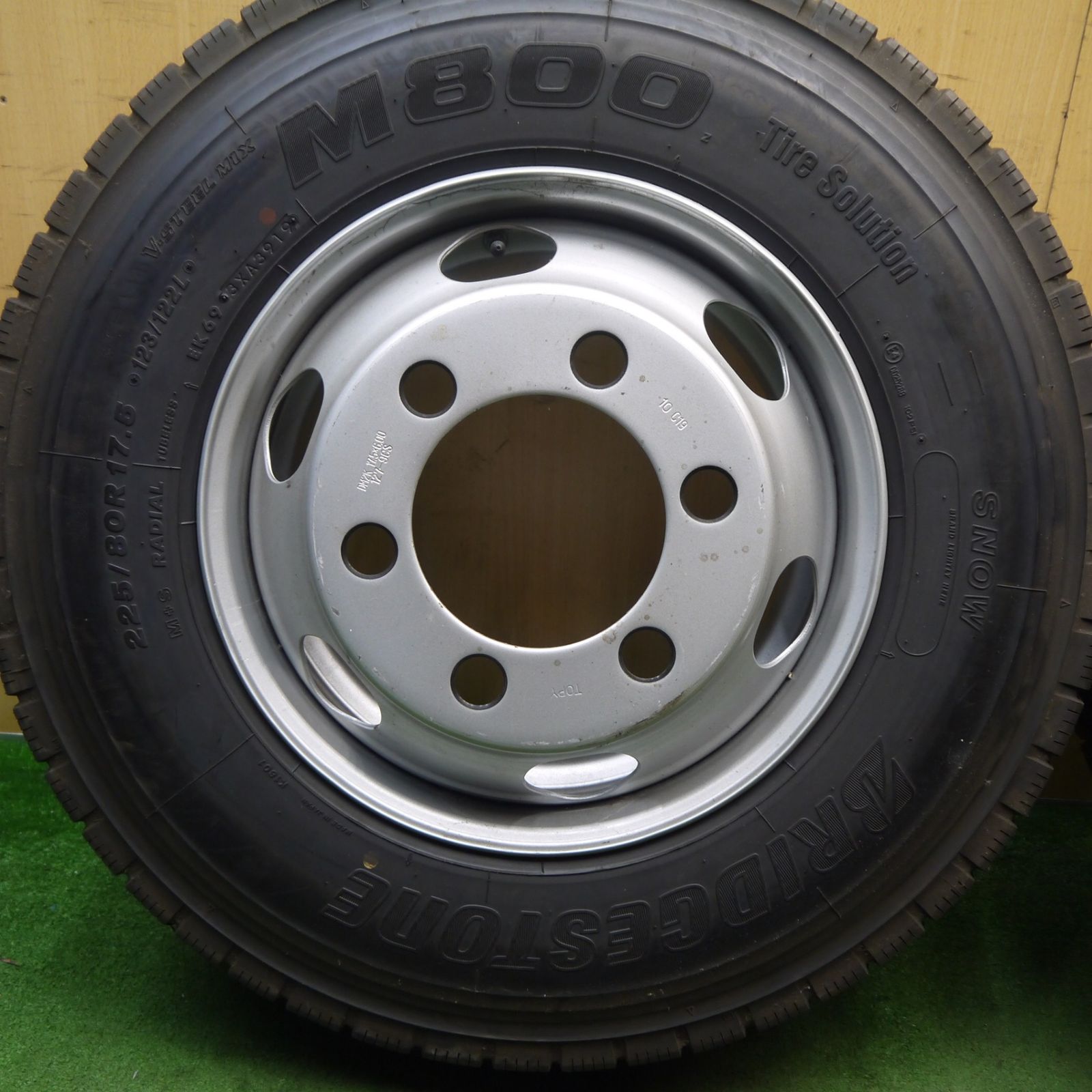 2本 トラック 225 80R17.5 123 122L ブリヂストン M800 TOPY スチール ミックス オールシーズン 17.5インチ 127-9CS PCD222.25 6H 5091902Hノ
