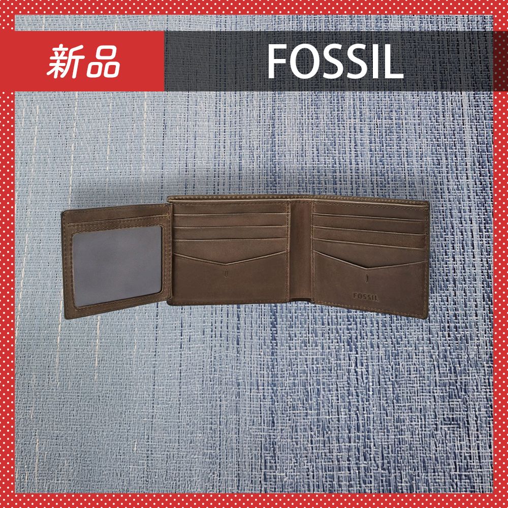 ?新品未使用? Fossil フォッシル 二つ折り 財布 アレン RFID レザー 