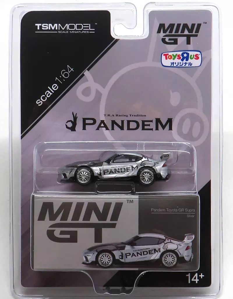 ミニカー 1 64 Pandem Toyota GR Supra V1.0 RHD シルバー×ブラック ミニGTシリーズ トイザらスオリジナル
