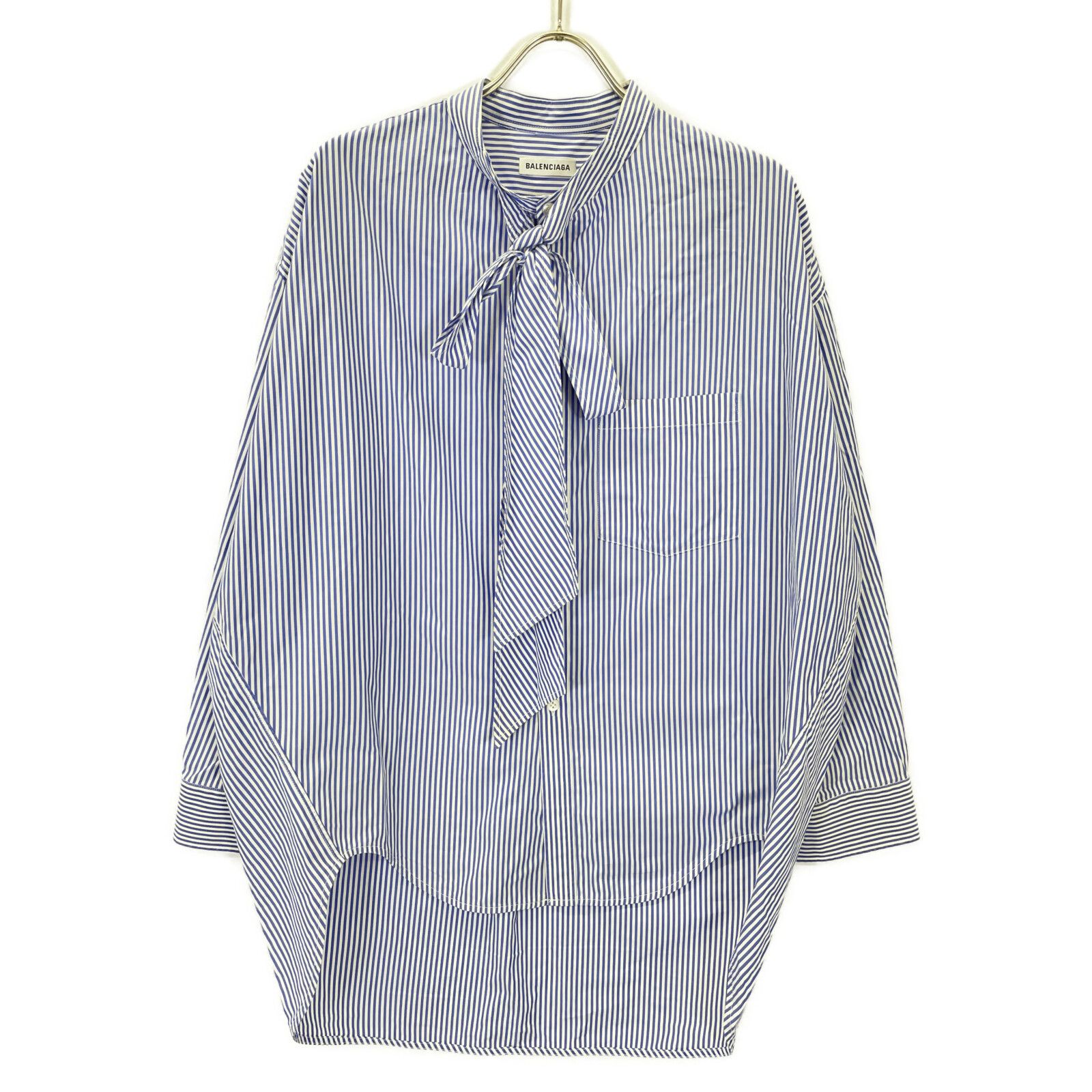 BALENCIAGA バレンシアガ 18年製 520497 ｽﾄﾗｲﾌﾟ ﾆｭｰｽｳｨﾝｸﾞｼｬﾂ 34
