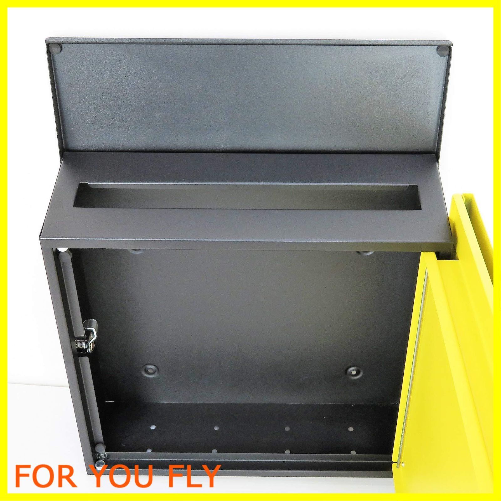 アイホーム Ihome 郵便ポスト pm46 pm469 イエロー 本体 奥行14.5cm 本体 高さ36cm 本体 幅36.5cm キーホルダー1個 カギ2本 アンカープラグ4本 ネジ4本 ゴム栓4個 MARWIL-DEMENAGEMENTS_CH