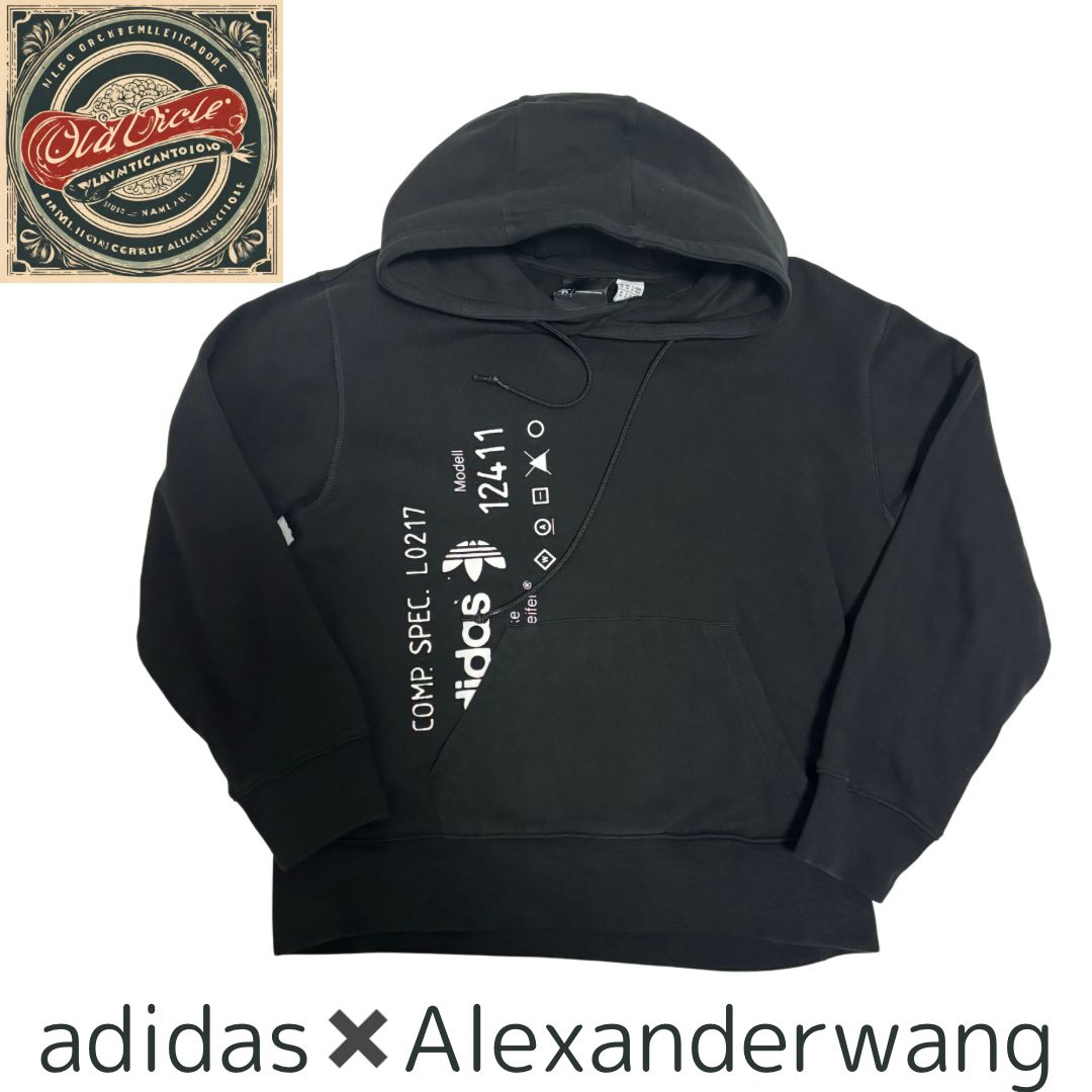 adidas✖️ Alexanderwang パーカー 黒 Mサイズ - メルカリ