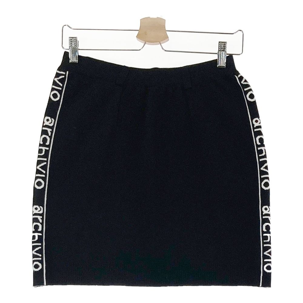 サイズ：38 ARCHIVIO アルチビオ ニットスカート サイドロゴ サンプル