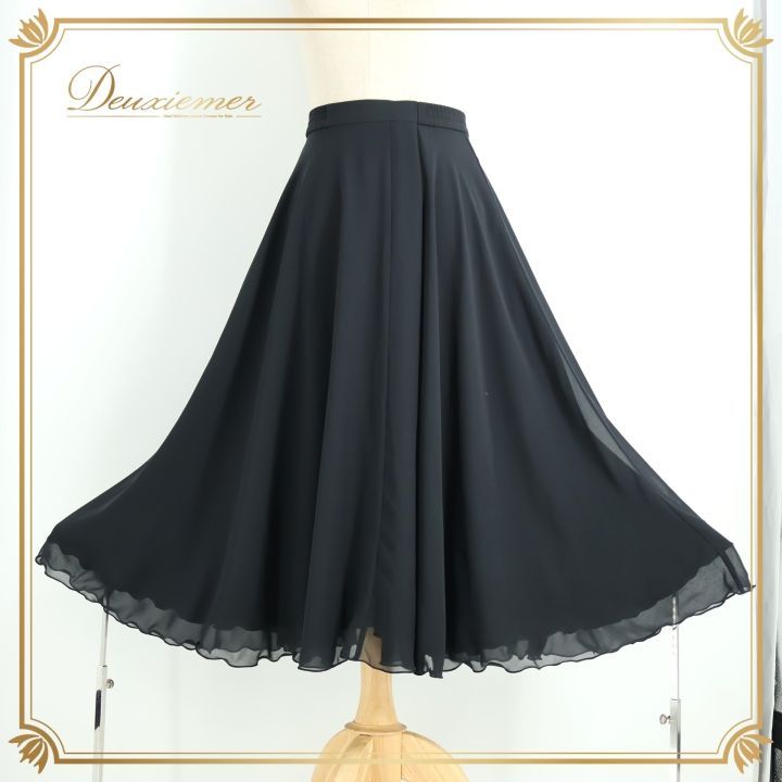 社交ダンス 衣装 スカート Chacott チャコット ブラック系 無地