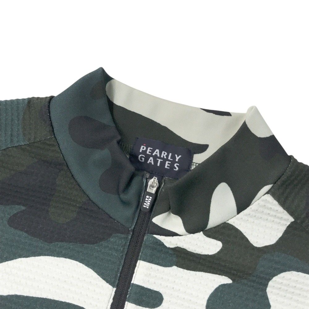サイズ：4 PEARLY GATES パーリーゲイツ ハーフジップ半袖Tシャツ