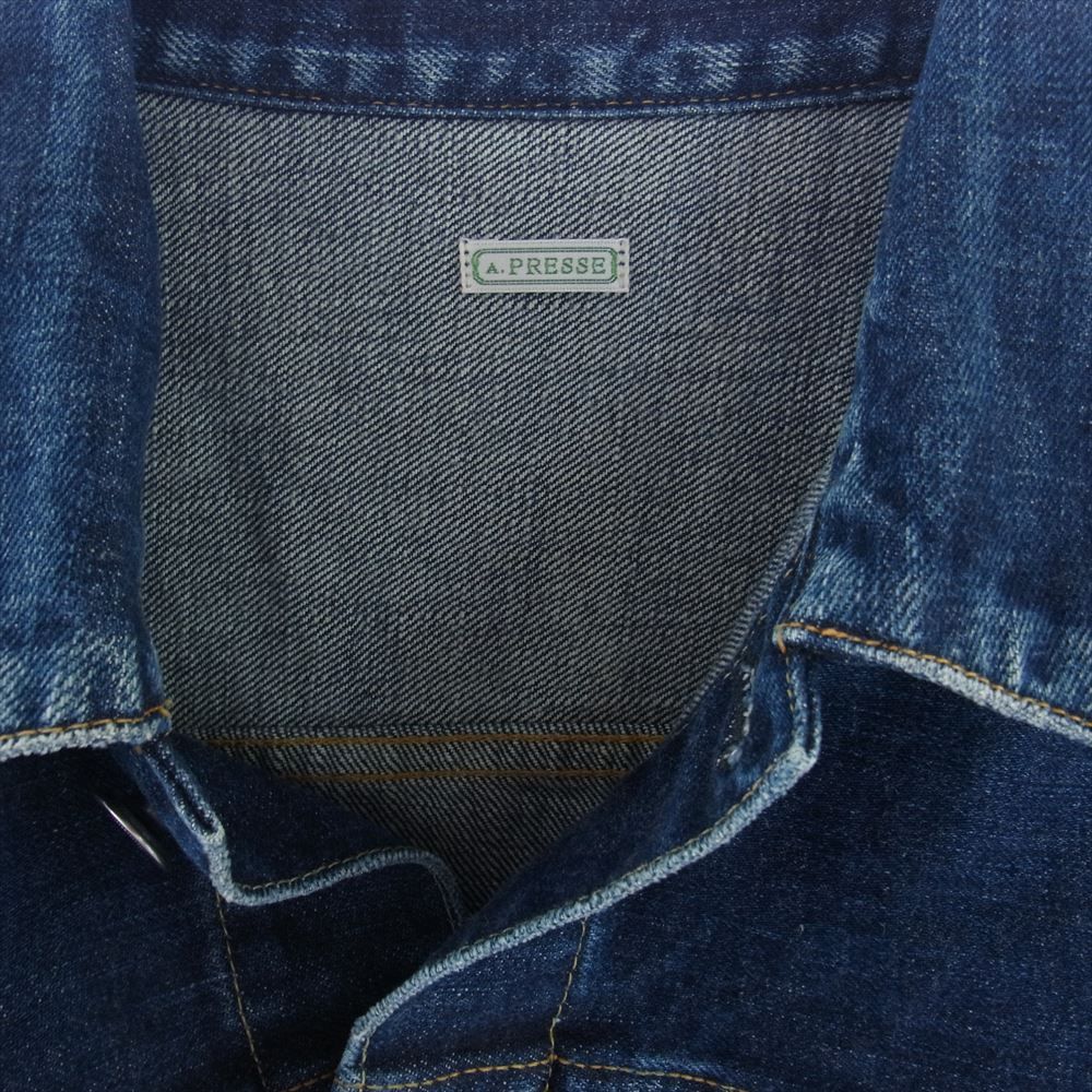 アプレッセ A.PRESSE デニムジャケット 22AAP-01-10H 2nd Type アプレッセ A.PRESSE デニムジャケット 22AAP-01-10H 2nd Type