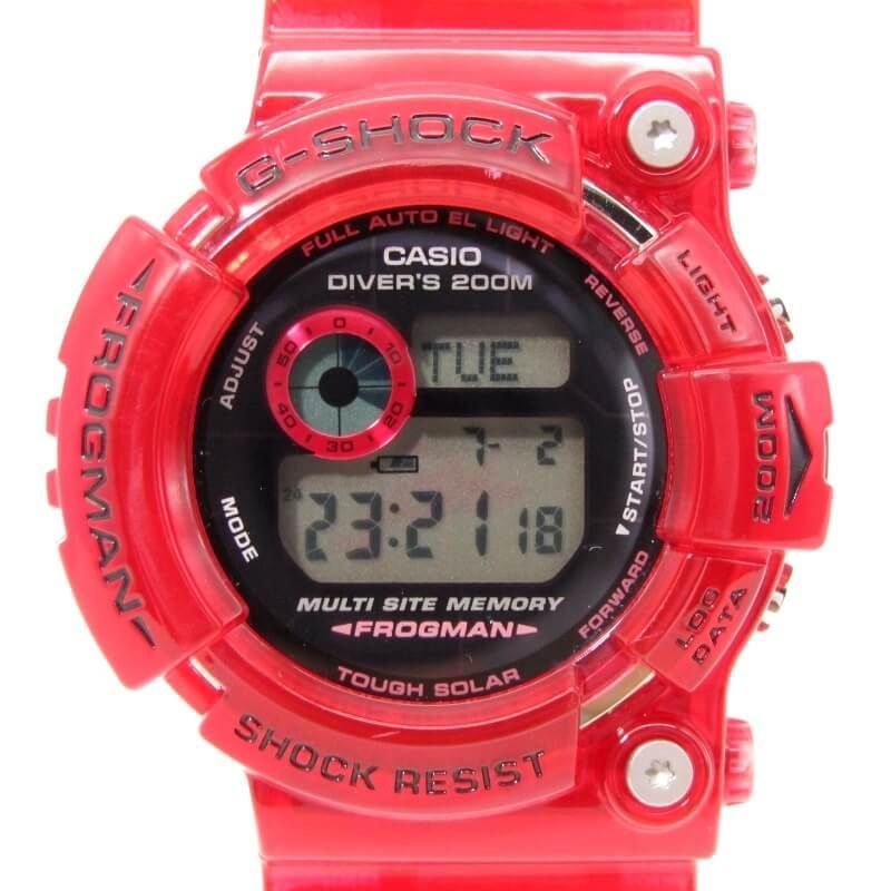 CASIO G-SHOCK Gショック GW-203K-4 イルクジ フロッグマン FROGMAN 2003年 イルカクジラ会議 本体のみ  赤スケルトン28008034 - メルカリ