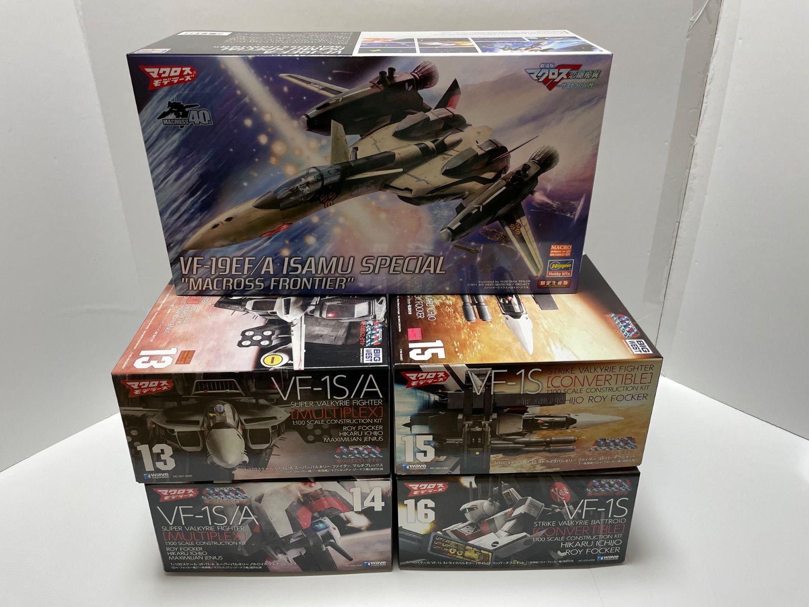 WAVE マクロス プラモデル 5個セット 送料無料 未開封 VF-19|A VF-1S |A VE-1S VF-1S