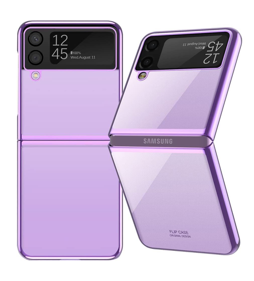 Galaxy Z Flip4 用 ケース クリア SCG17/SC-54C カバー 折り畳み 透明 電気メッキ PC 超軽量 超薄型 高級 人気 Galaxy z flip4 5G スマホケース 衝撃吸収 全面保護 滑り防止 ギャラクシー Z フリ