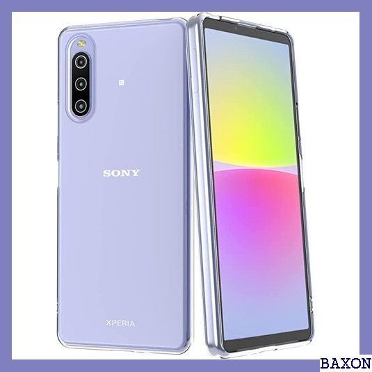 XF5 Sony Xperia10 IV SOG07 携帯保護 slicon cover clear black 黒色