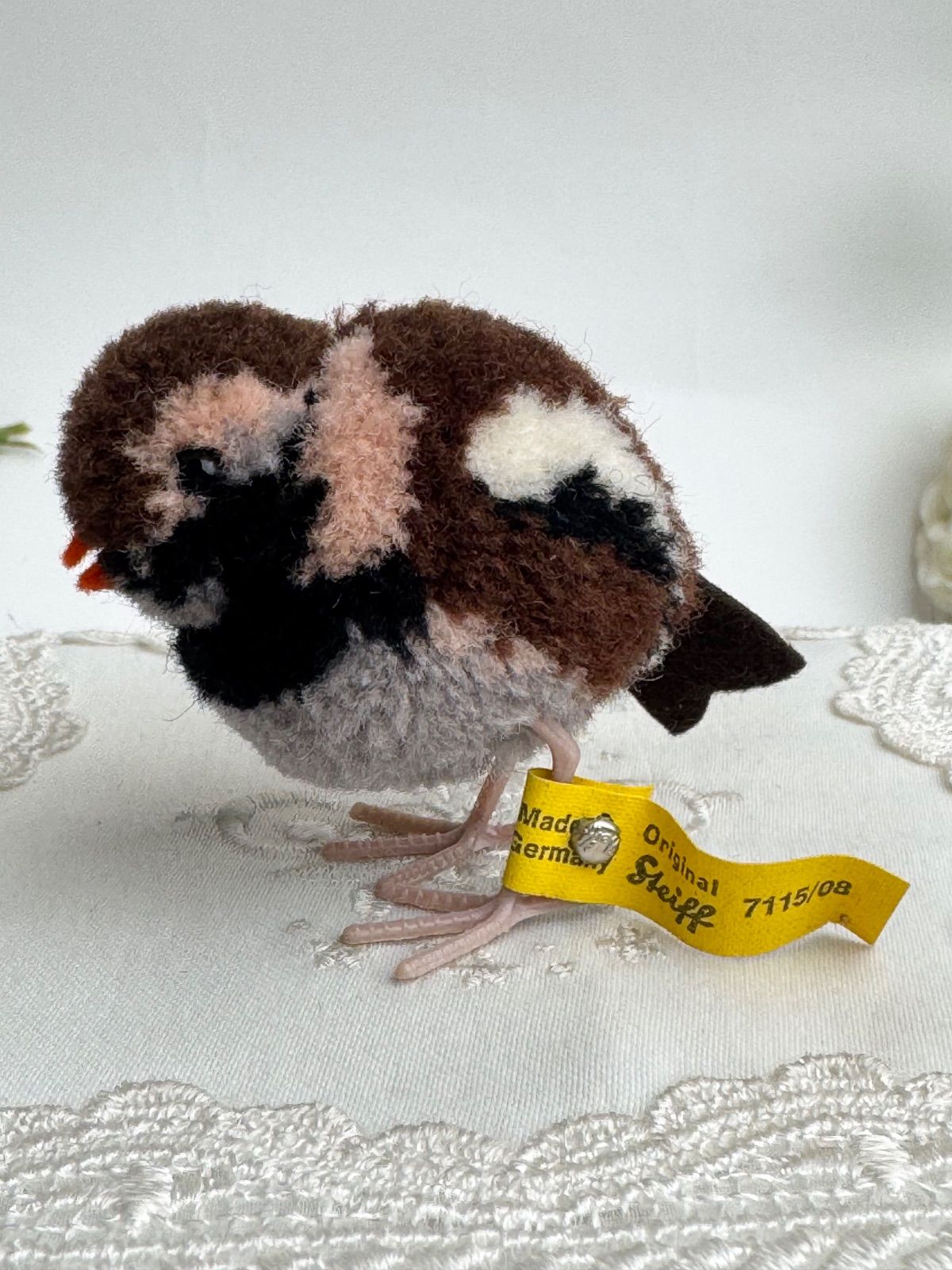 Steiff - シュタイフ★Woolen Bird ID完品★1968年製ぽんぽんバード/スズメ 送料無料☆シュタイフ☆Woolen Bird 8㎝ オールID's完品☆1968年