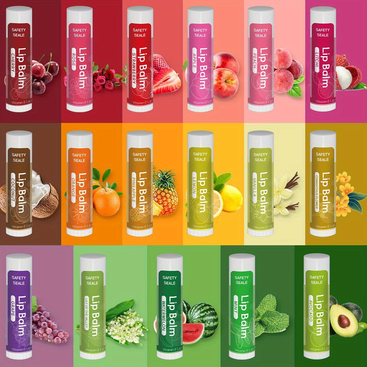 221ピース/セット 天然ココナッツオイル配合リップスティック - 保湿