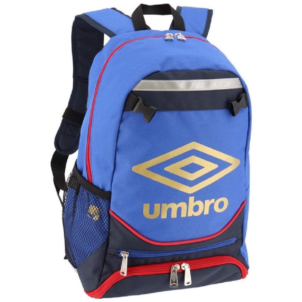 ブルー/ゴールド キッズ バックパック サッカー 当店別注カラー 子ども/アンブロ Umbro ジュニア フットボールパック/スポーツバッグ 部活 クラブ 練習 ボール収納 /UJS1635JB (ブルー/ゴールド)