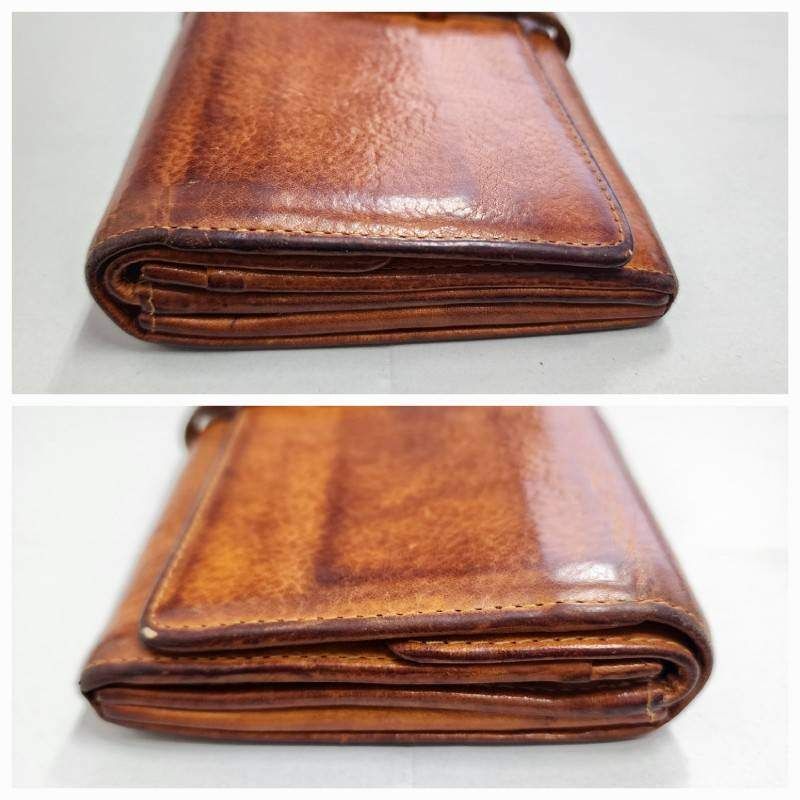 genten ゲンテン 二つ折り財布 長財布 レザー 本革 ブラウン genten ゲンテン 二つ折り財布 長財布 レザー 本革 ブラウン