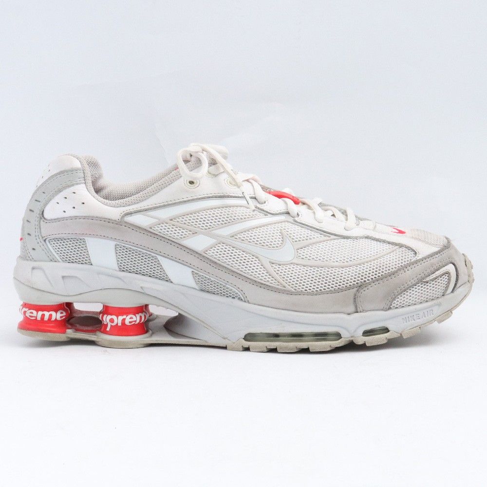 28.5cm NIKE × SUPREME Shox Ride 2 White/Grey Fog-Flat Platinum - メルカリ