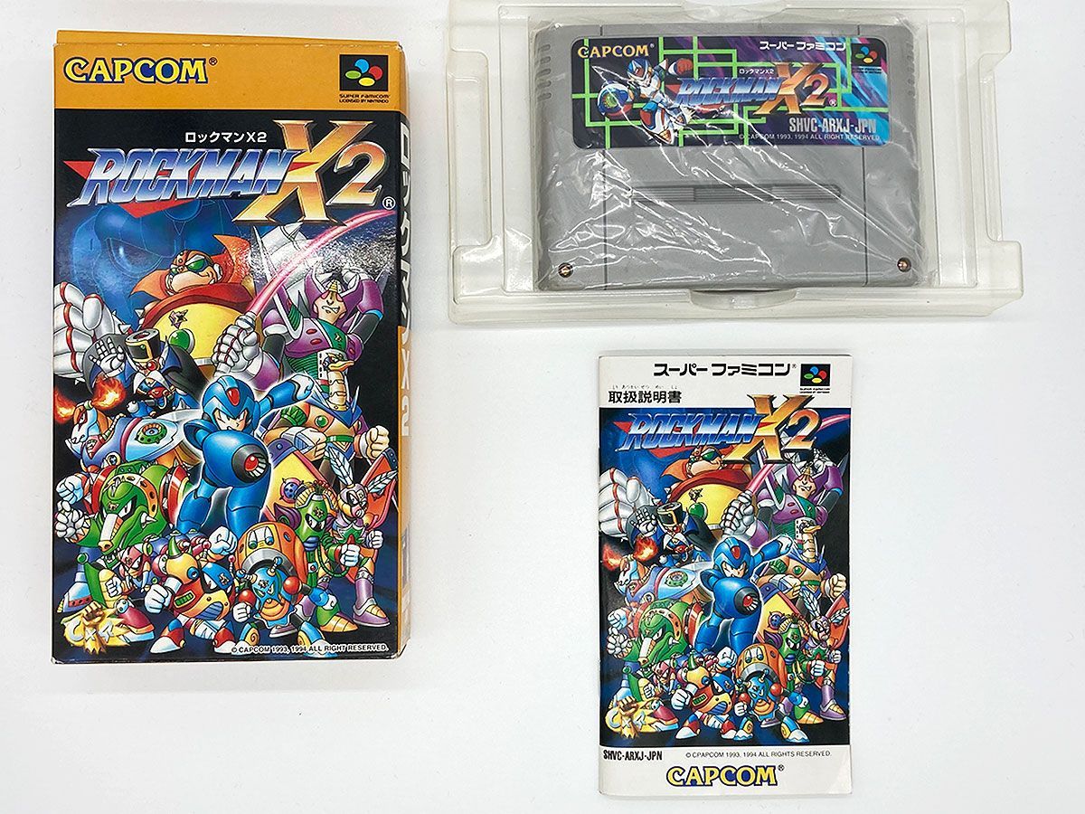 箱・説明書付・動作確認済・送料込】ロックマンX2 スーパーファミコン