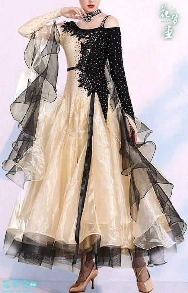 25年 社交ダンスドレス モダンダンス キラキラ シャンパン オーダーメイド 撮影会 舞台 イベント 原野空間-2