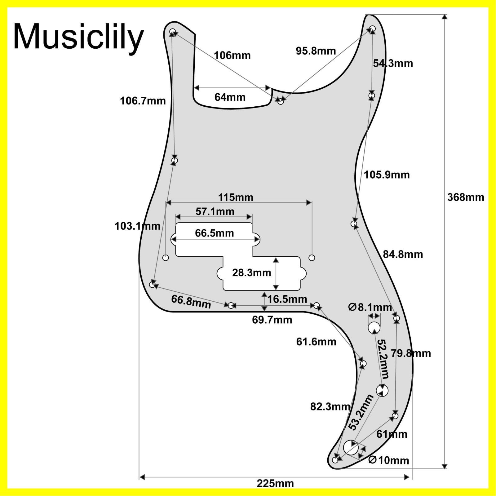 人気商品】【新着商品】Musiclily Pro 13穴 プレシジョンベースPBピックガード 4弦日本製Fender Japan Precision  Bass用、4Pブラックパール - メルカリ