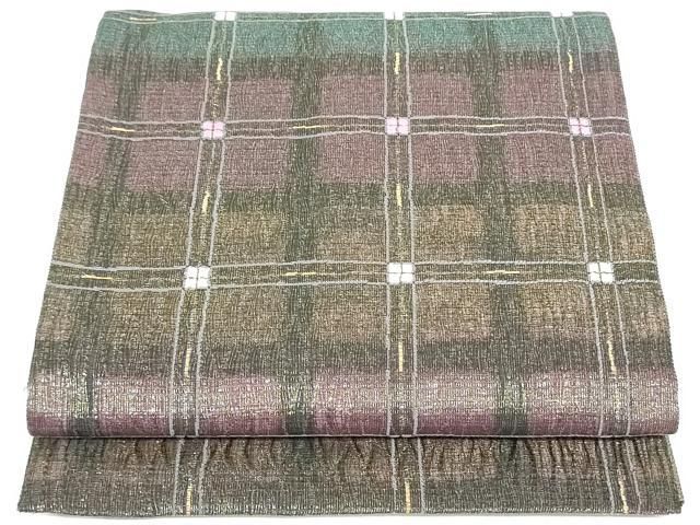 平和屋着物○西陣 じゅらく謹製 両面太鼓柄袋帯 スリーシーズン帯 春夏