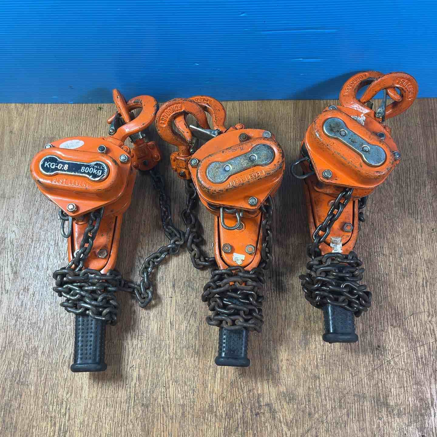 コンドーテック 0.8tレバーホイスト KC-0.8 3点まとめ レバーブロック 800kg 岩槻店