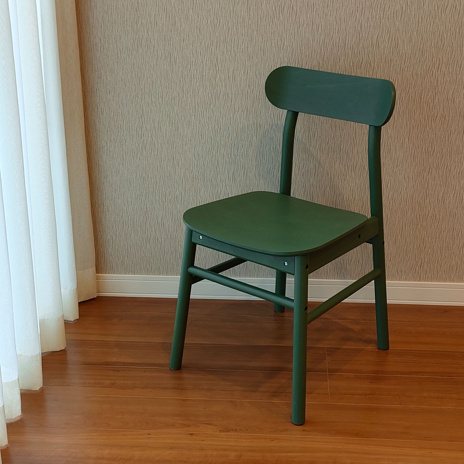 美品 イケア ロッニンゲチェア グリーン ダイニングチェア