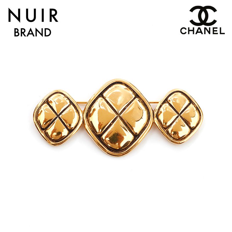 CHANEL シャネル ブローチ マトラッセ モチーフ 菱形 【大幅