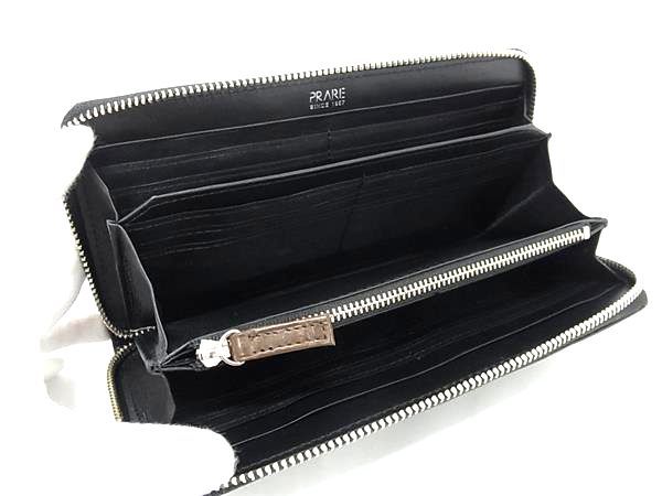 □新品□未使用□ PRARE プレリー クロコダイル型押しレザー ラウンド