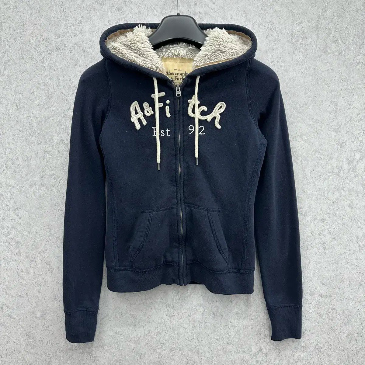 90 Abercrombie アバクロンビー ウルフジョー レディース ジップアップパーカー フード付き
