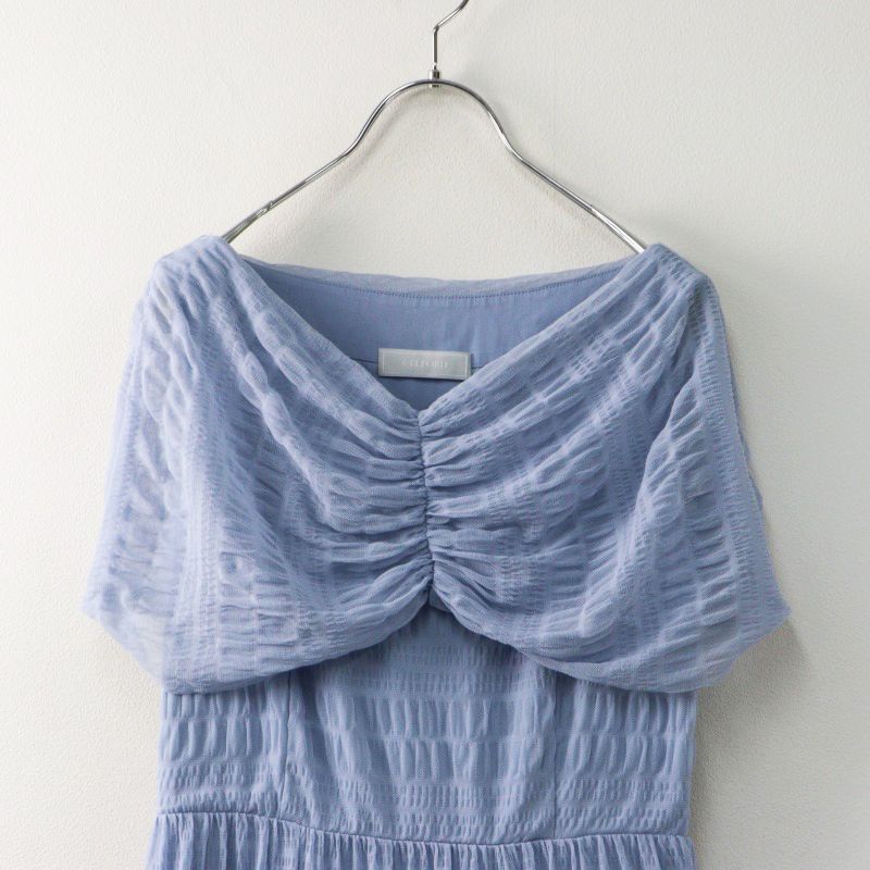 2024SS 定価3.1万 セルフォード CELFORD シャーリングチュールドレス  