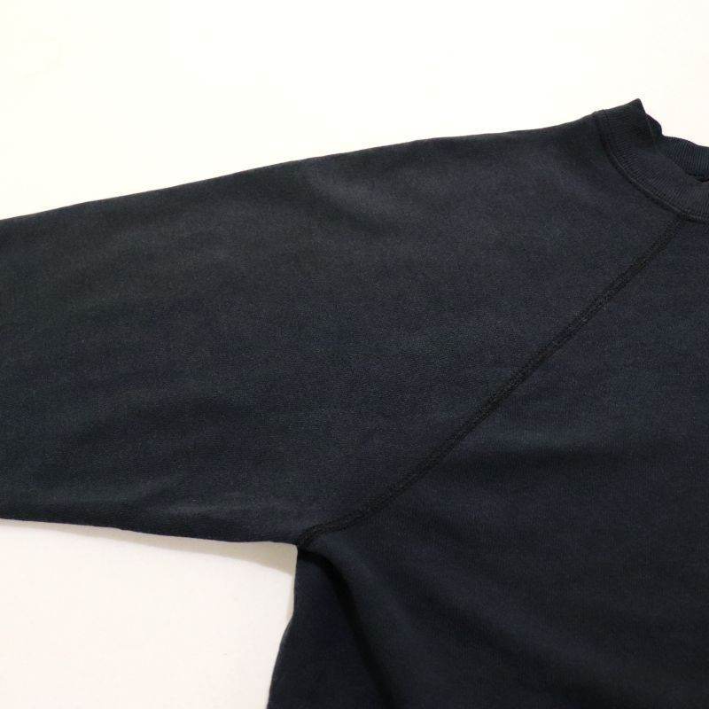 【80s】ラグラン 無地スウェット フェード 80s USA製 vintage TULTEX 無地 ラグラン ブラック フェード