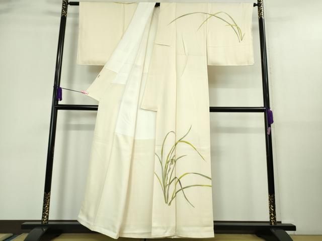 平和屋本店■極上　創業460年・千總 着物デザイナーきよ彦 訪問着 草葉文 鳥の子色地 金彩 たとう紙・紙タグ付き 逸品 未使用　DZAA9618kh5 平和屋本店□極上 創業460年・千總 着物デザイナーきよ彦 訪問着 草葉