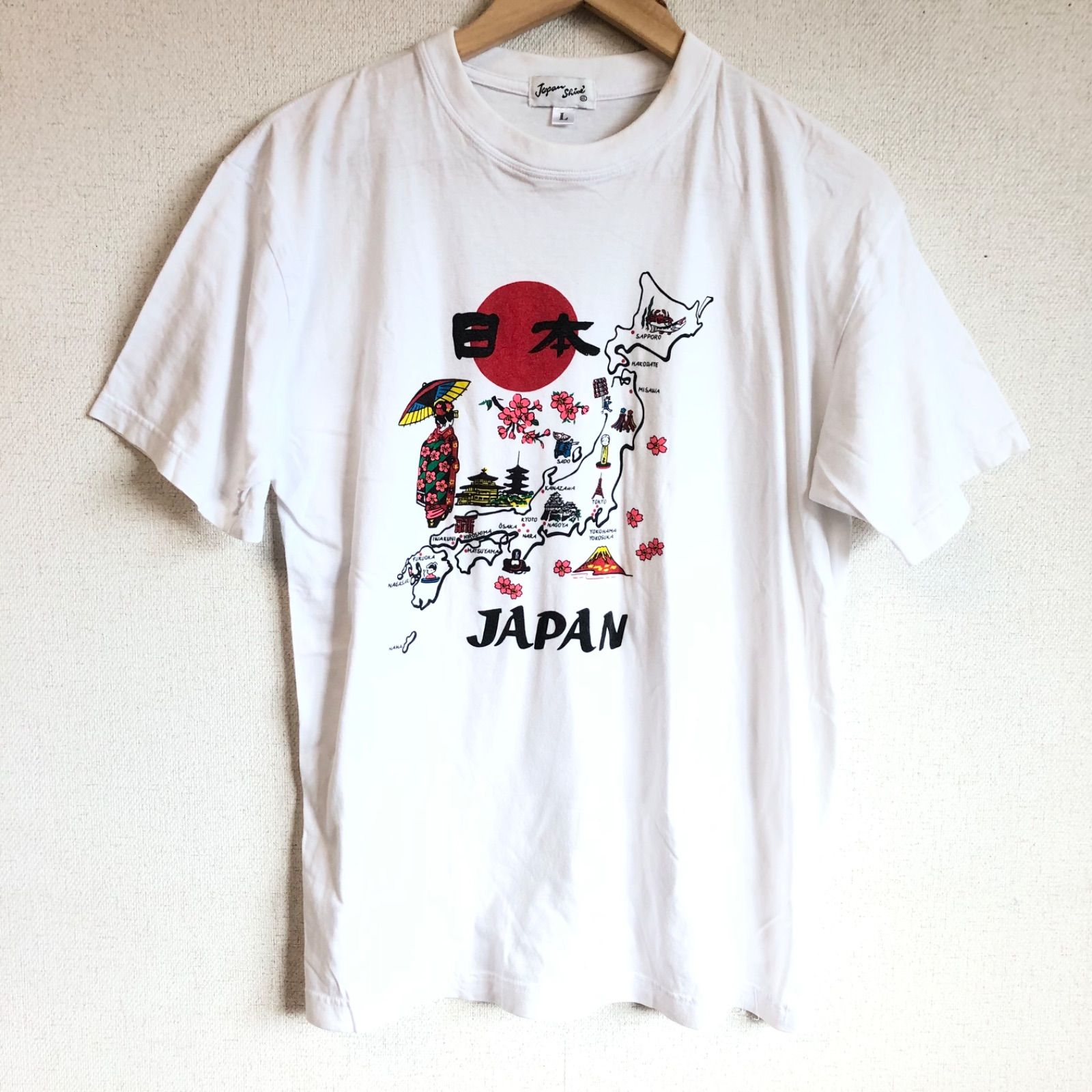 w^)b Japan Shine ジャパンシャイン Tシャツ 白 ホワイト 半袖 ティー