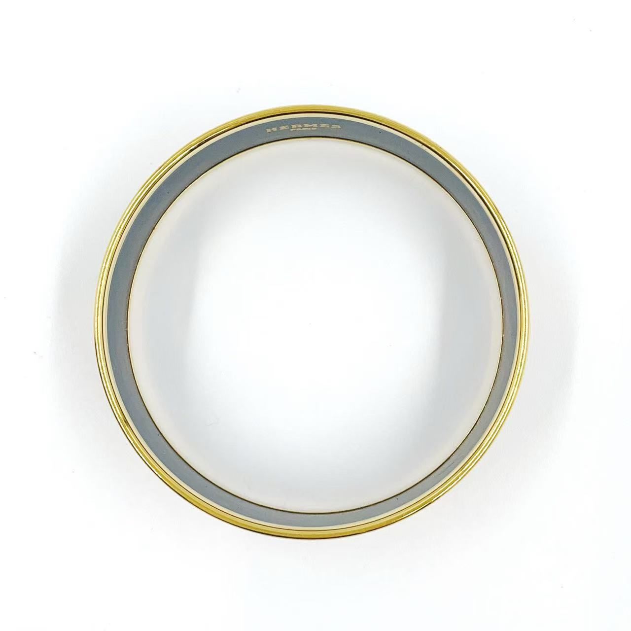 HERMES バングルエマイユ象エレファント メタル イエロー×ゴールド×ターコイズブルー ブレスレット バングル ゴールド