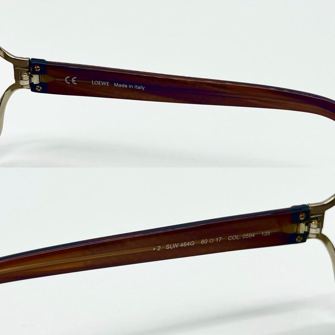 ロエベ サングラス メタル プラスチック シルバー ブラウン 美品 70908  