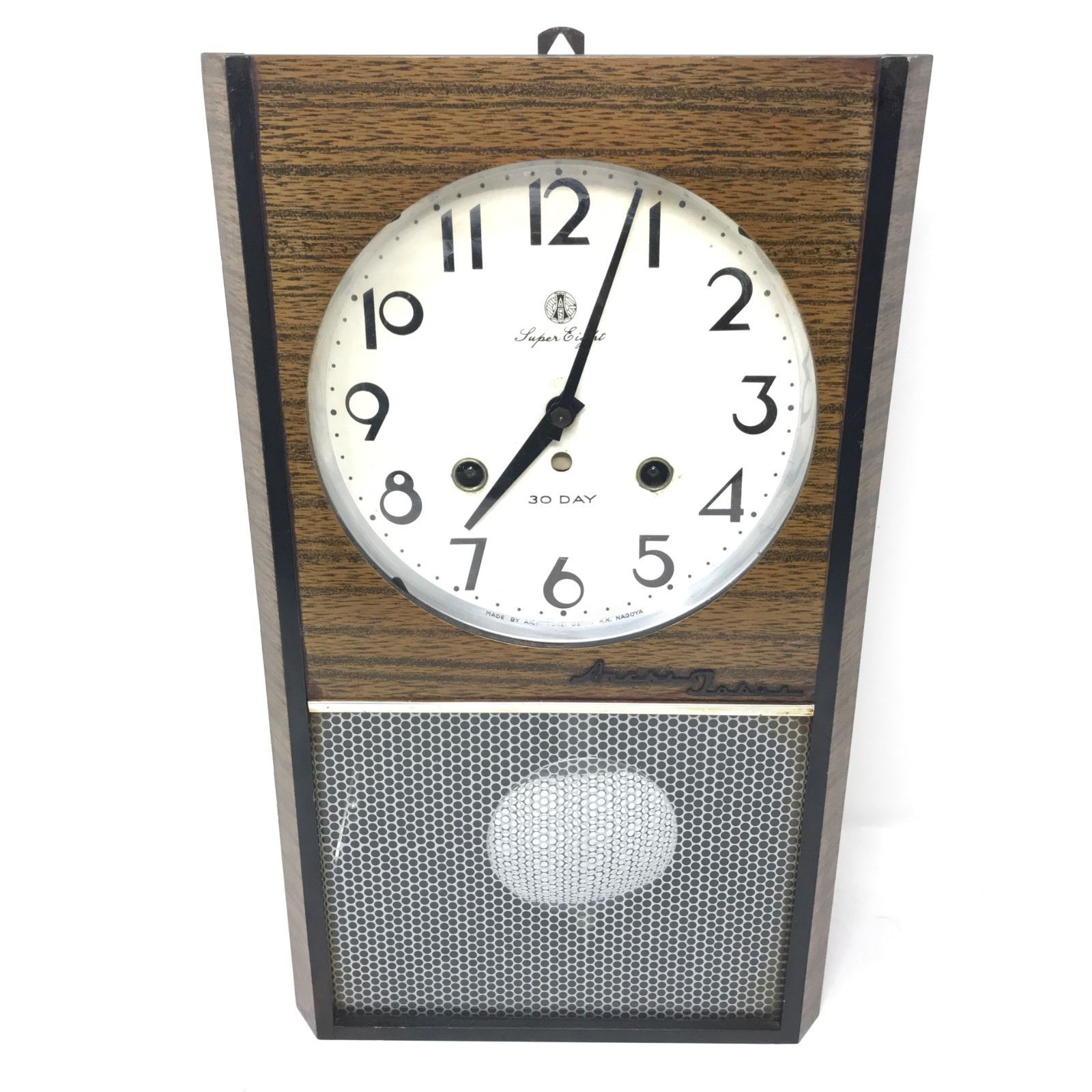 愛知時計　Super Eight  掛け時計　動作品 Super Eight レトロ掛け時計 30日動作 愛知時計 Super Eight 30DAY